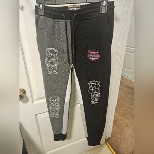 Kids' Black and Gray Bear Joggers